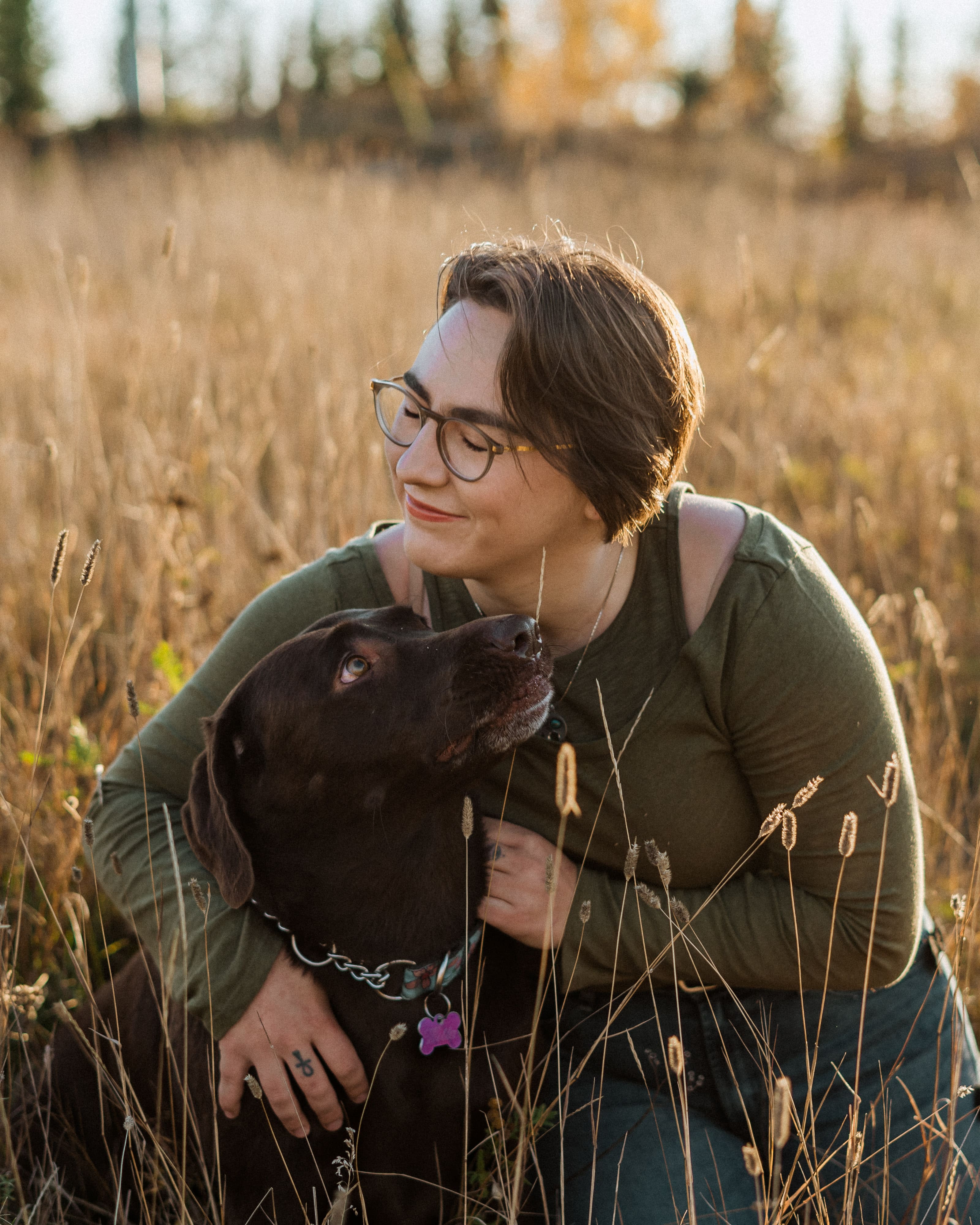 Girl and Dog portrait